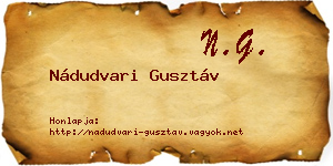 Nádudvari Gusztáv névjegykártya